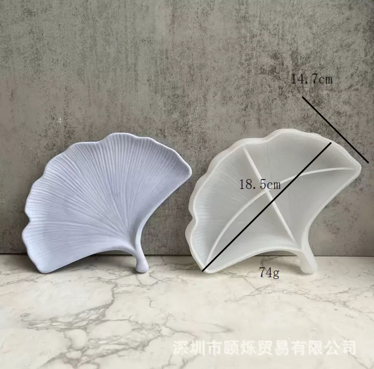 Gypsum decorative leaf siliocone mold