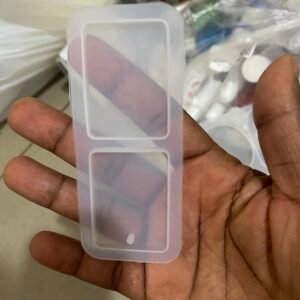 2 in 1 silicone square keychain mold