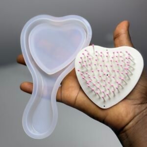 Love hair brush mold (with 2 brushes)