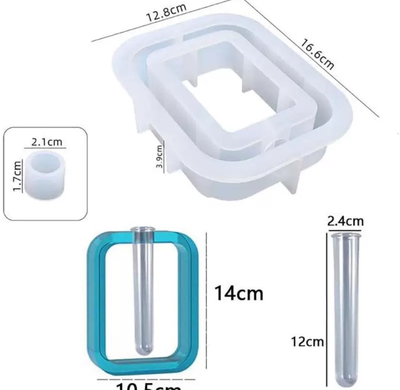 Gypsum vase mold with 1 tube