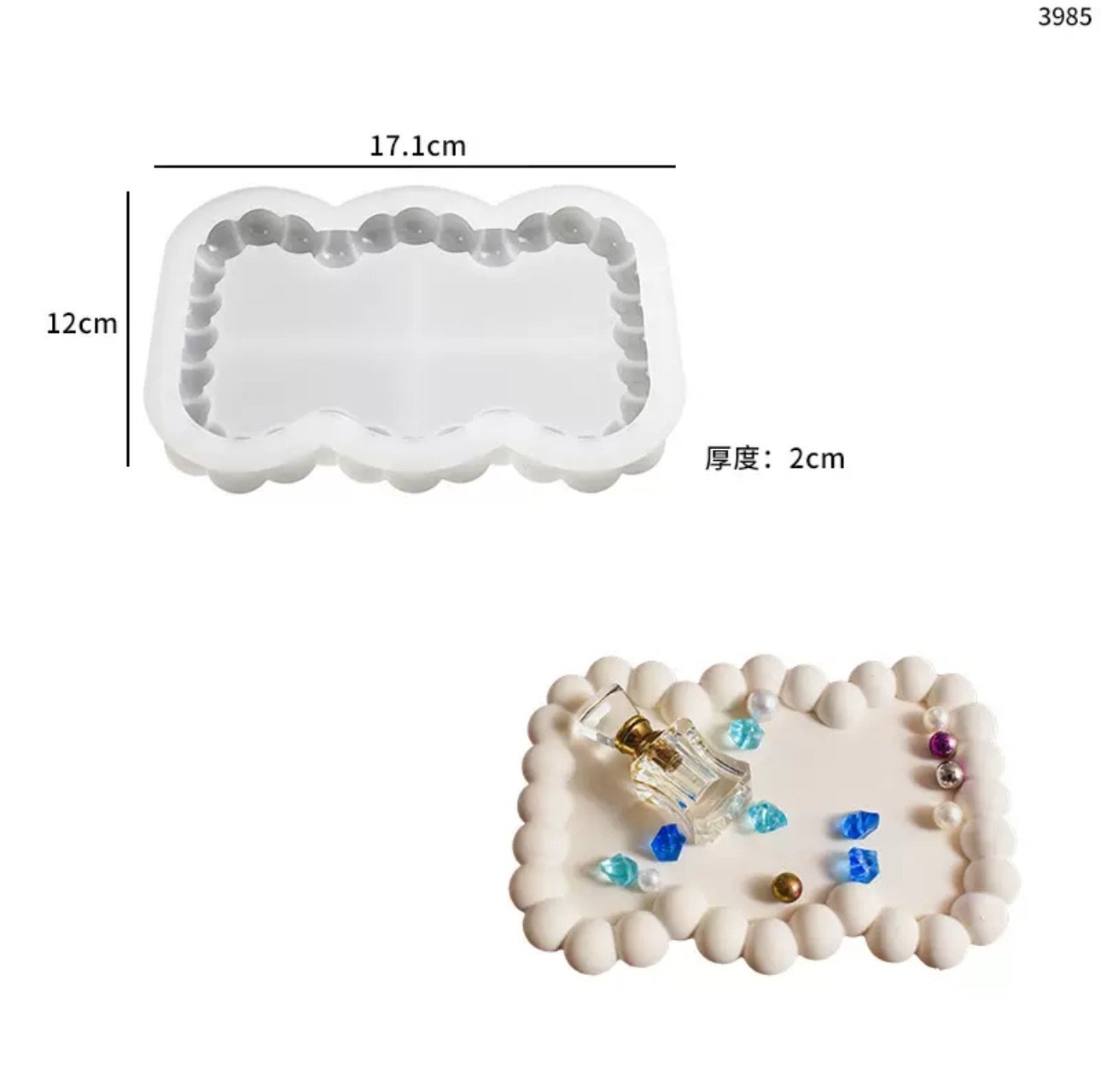 Coaster mold (bubble edges)