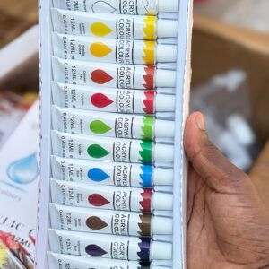 Acrylic colours (12 pieces for gypsum)