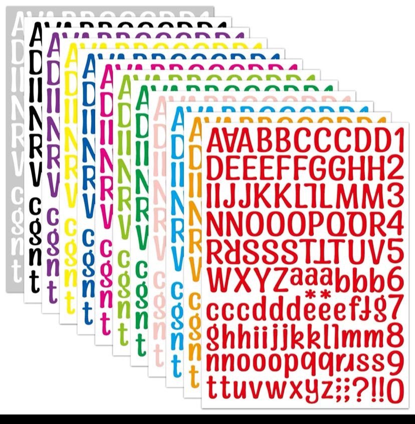 Alphabet Sticker (for customizing resin book)