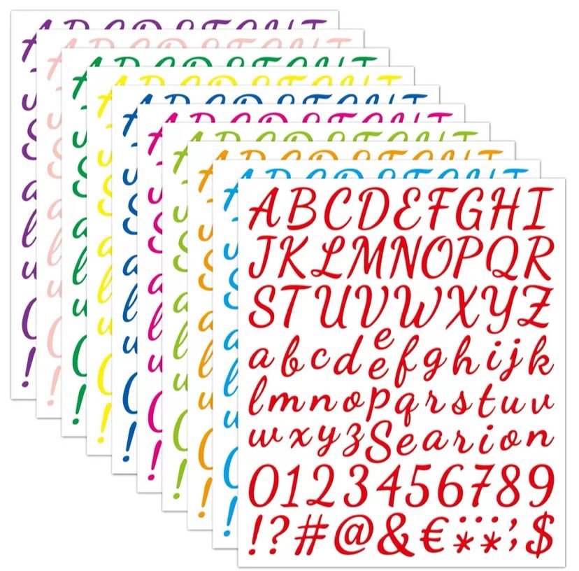 Alphabet Sticker (for resin customization )