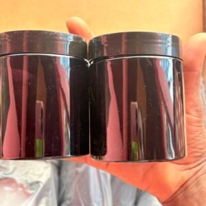 All-Black Cosmetic Container – 250g (Dozen | 12 Pieces)