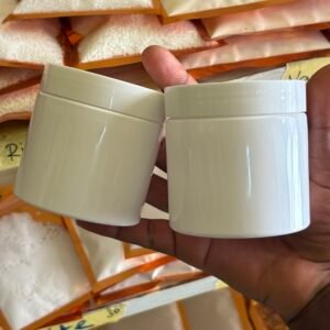Cosmetic container (200 grams jar white) 12 pieces