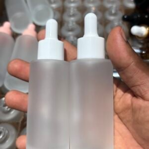 Dropper bottle glass(frosted + white head)-50 mls