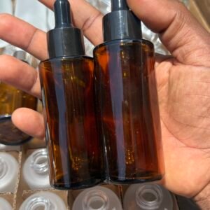 Dropper bottle glass (umber + black head) + 50 MLS